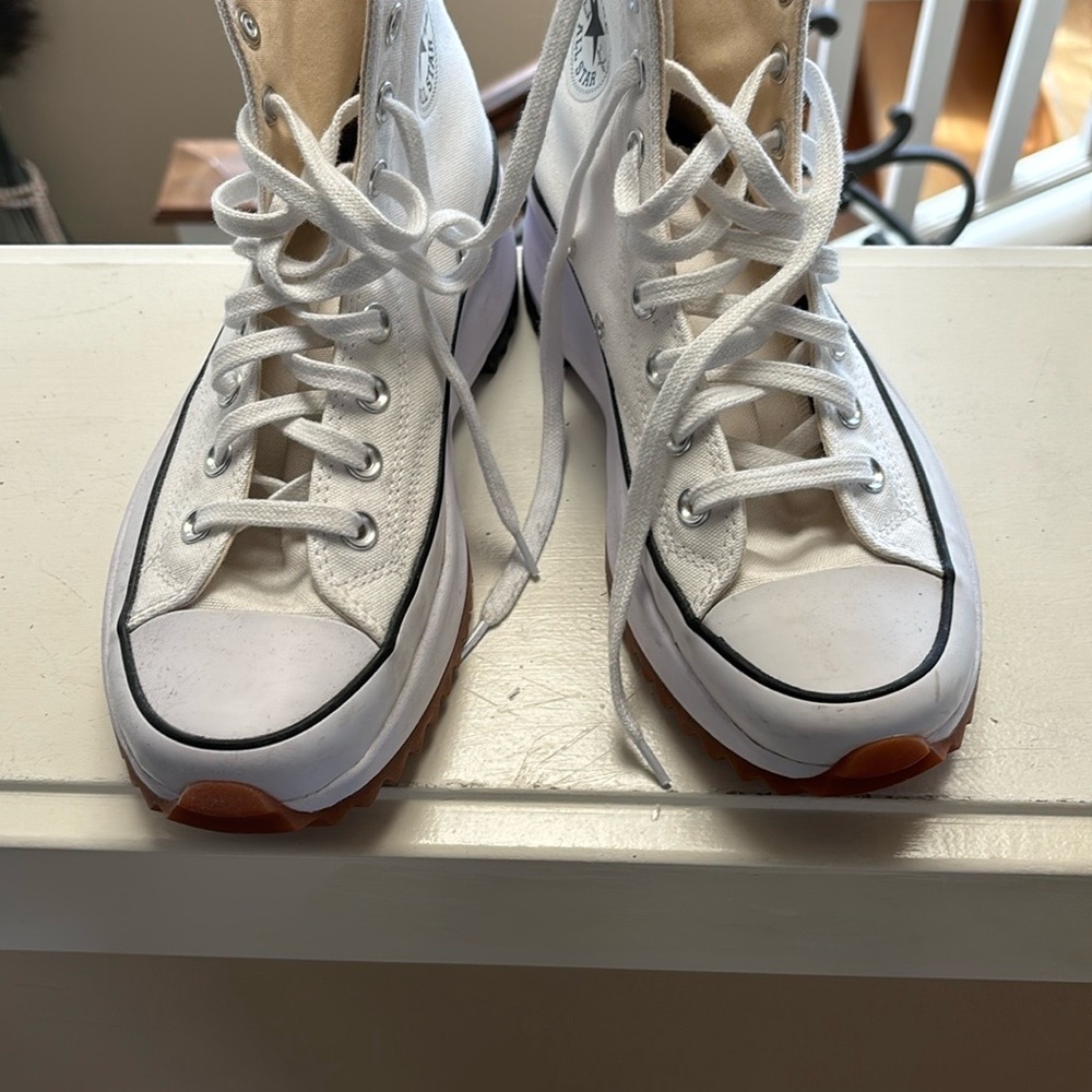 Converse White Platform High-Tops - Picture 5 of 6